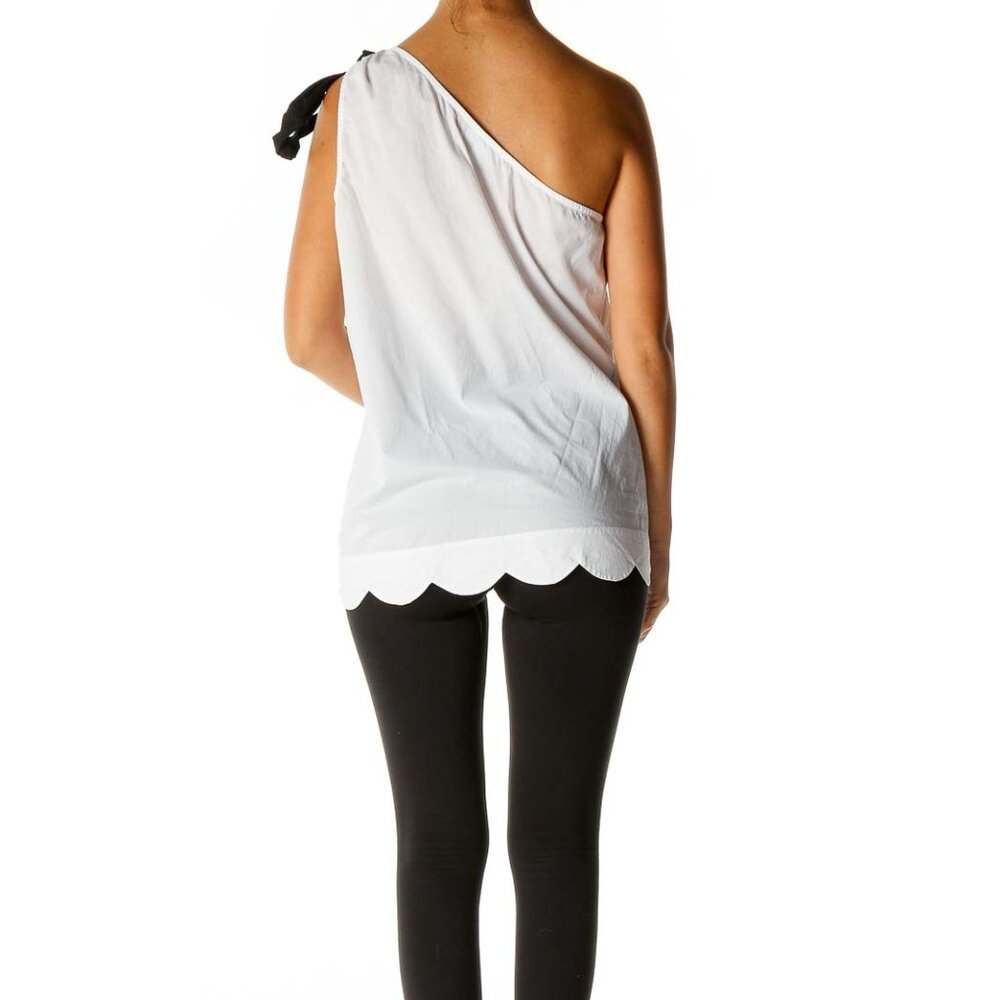 Halogen White Solid All Day Wear Blouse - Picture 3 of 3